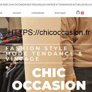 Chic Occasion, un site e-commerce sur la mode
